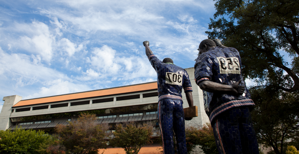 Photograph of Olympic Black Power Statue