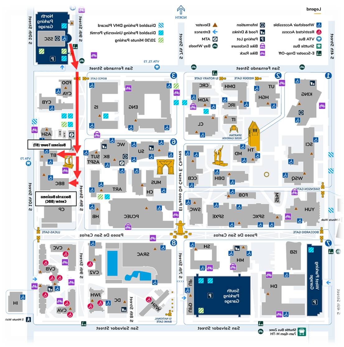 Map to BT and BBC