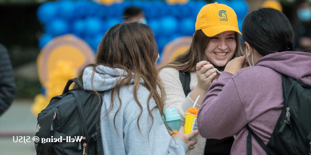 students interacting at an event